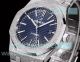 OMF Swiss clone Audemars Piguet Royal Oak 15400 Frost Gold Blue Face Watch (4)_th.jpg